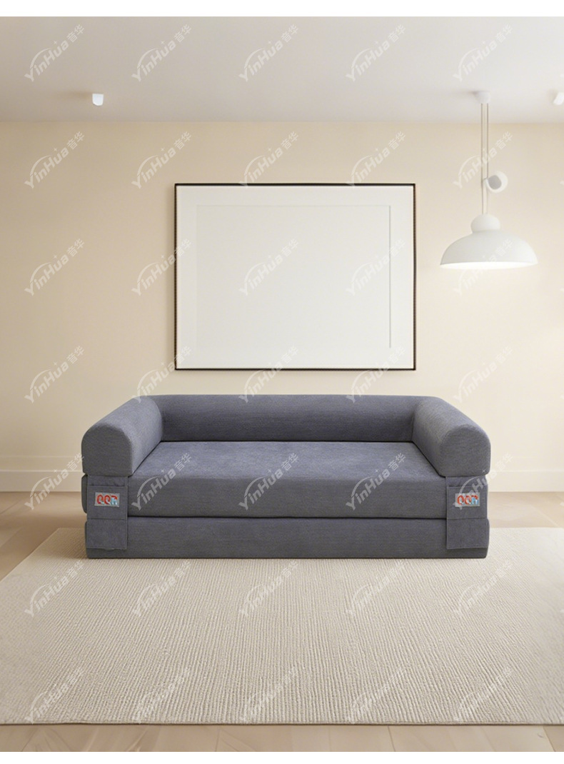 灰色懒人沙发床